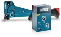 NOVUS Nagler Hammertacker J-055 Set + 5000 Flachdrahtklammern 030-0466