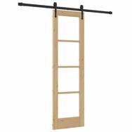 vidaXL Haust&uuml;r Schiebet&uuml;r Natur 61 x 198,5 cm Massivholz Kiefer und Glas...