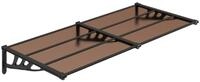 vidaXL Markise T&uuml;rvordach Schwarz 199x90 cm Polycarbonat (1-St)