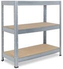 shelfplaza Schwerlastregal PROFI, 90x75x40cm verzinkt, 3 B&ouml;den, Werkstattregal...
