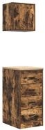 vidaXL Werkzeugschrank Garagenschr&auml;nke 2 Stk. R&auml;uchereiche Holzwerkstoff...