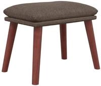 vidaXL Fu&szlig;hocker, Sitzhocker Taupe 45x29,5x35 cm Stoff