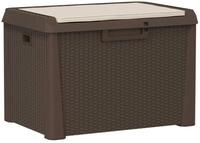 furnicato Gartenbox Gartentruhe in Braun 73 x 50,5 x 49,5 cm mit 125 L Stauraum