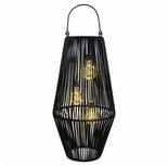 formano LED Laterne Solarlaterne Au&szlig;en Garten Rattan Look Laterne 55 cm...
