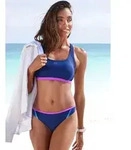 LASCANA ACTIVE Bustier-Bikini mit kontrastfarbenen Details blau 38