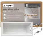 Schulte Badewanne Rechteck Como, 160x70 cm Sanit&auml;racryl Wei&szlig; Komplett-Set mit