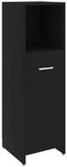 vidaXL Badkommode, Badezimmerschrank Schwarz 30x30x95 cm Holzwerkstoff