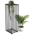 DanDiBo Blumenhocker Metall Schwarz Eckig 96609 Pflanzenst&auml;nder Beistelltisch...