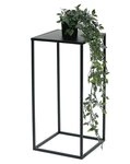 DanDiBo Blumenhocker Metall Schwarz Eckig 50 / 60 cm Blumenst&auml;nder Wohnzimmer