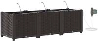 vidaXL Blumentopf Garten-Pflanzgef&auml;&szlig; 3 pcs Braun 120 x 40 x 37,5 cm...