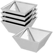 vidaXL Blumentopf Garten-Pflanzgef&auml;&szlig; 5 pcs Silber 35 x 35 x 15 cm Edelstahl...