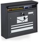 relaxdays Briefkasten Pulverbeschichteter Briefkasten