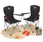 BigDean Campingstuhl 2er Set Campingstuhl extra hohe Lehne max. 150kg belastbar