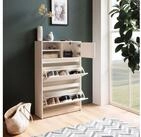 FINEBUY Schuhschrank FB102985 Schuhkipper Garderobe Wei&szlig; Modern Schuhkommode
