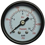 Aerotec Druckluftger&auml;te-Set Aerotec Manometer 9415451 Anschluss (Manometer):