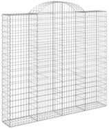 vidaXL Blumentopf Gabionen mit Hochbogen 4 Stk. 200x30x180/200cm Verzinktes...