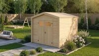 weka Gartenhaus Killarney, BxT: 311x313 cm, Doppelt&uuml;r, 1/4 verglast