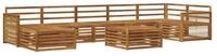 vidaXL Gartenlounge-Set Outdoor-Sofagarnitur 8 pcs Natur, (8-tlg)