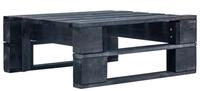 vidaXL Hocker, Garten-Palettenhocker Schwarz Impr&auml;gniertes Kiefernholz