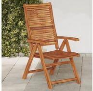 vidaXL Gartenstuhl, Gartenst&uuml;hle 2 Stk. Klappbar Verstellbar Massivholz Akazie