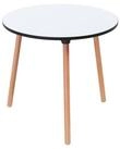 PAPERFLOW Schreibtisch Bistrotisch Palomba TRPR80.23.13 rund 80cm buche/wei&szlig;