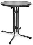 Beautissu Bistrotisch Bistrotisch Bistroni &Oslash;70xH70cm Schwarz, Campingtisch