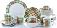 Retsch Arzberg Kombiservice Highland Green (24-tlg), 6 Personen, Porzellan,