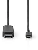 Nedis CCGL64655BK10 USB-Kabel, USB-C Adapter, USB-C Adapter, USB-C, HDMI,...