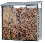 Quick Star Kaminholzregal Wetterschutz Einzeln Front / R&uuml;ckwand f&uuml;r...