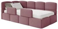 Selsey Kinderbett CLOUDY, Bettkasten, 2x Rausfallschutz, Easy-Clean-Velours, 120 x