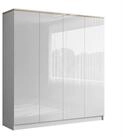 Lookway Kleiderschrank AURORA 4D in Wei&szlig; hochglanz