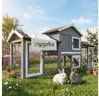 Zooprinz Kleintierstall Don Camillo mit Doppelauslauf 210x85,5x54 cm (BxHxT),