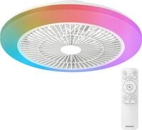 Philips LED Deckenleuchte Amigo Deckenventilator RGB, 40 W (Ventilator) + 20 W