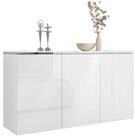 Lookway Kommode AURORA SILVER 3D mit Griffloses &Ouml;ffnungssystem
