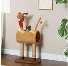 PawHut Kratzbaum mit H&ouml;hle, Spielball, Jutest&auml;mme, 98 cm hoch, f&uuml;r...
