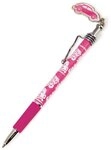 VW Collection by BRISA Kugelschreiber Volkswagen Stift mit Charm-Anh&auml;nger, im rosa