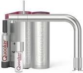 QUOOKER K&uuml;chenarmatur Front Set mit PRO3 Reservoir CUBE Voll-Edelstahl FTSST...