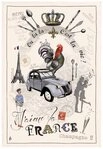 Winkler Geschirrtuch Geschirrtuch France Panorama Ecru 48x72 cm, (1-tlg., 1 x