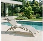 IDIMEX Gartenliege RELAX, Relaxliege mit Kissen Aluminiumgestell Textillehne &...