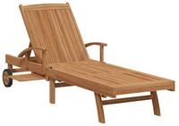 vidaXL Gartenliege Sonnenliege Massives holz Braun, 1 St.