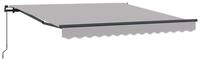vidaXL Markise Ausziehbare Markise Hellgrau 350 x 250 cm (1-St)