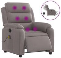 vidaXL Sessel Massagesessel Elektrisch Taupe Stoff (1-St)