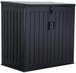 Koll Living M&uuml;lltonnenbox Soraya, 775 Liter, Schwarz, f&uuml;r 2x 120 Liter...