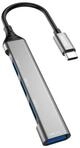 Dudao HUB 4in1 USB-C - 4x USB-A (3 x USB2.0 / USB3.0) 6,3cm schwarz USB-Adapter