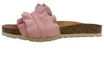 VERBENAS Rocio Roda Pantolette Sommerschuh, Flat mit geschwungenen Laschenstoff