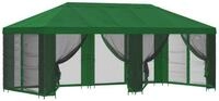 vidaXL Partyzelt Pavillon mit Seitenw&auml;nden 6 x 3 m Gr&uuml;n Polyester und Stahl...
