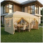 SONGMICS Pavillon 3m/6m x 3m Pavillon mit 4 Seitenteilen,f&uuml;r Garten, mit 4