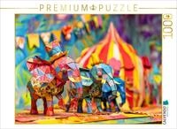 CALVENDO Puzzle CALVENDO Puzzle Elefanten im Zirkus aus Papier., 1000 Teile