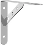 vidaXL Regal Regaltr&auml;ger 4 Stk. 23,5x2,5x15,5 cm Silbern Edelstahl, 1-tlg.