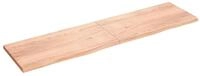 vidaXL Regal Wandregal Hellbraun 200x50x(2-4) cm Massivholz Eiche Behandelt,...